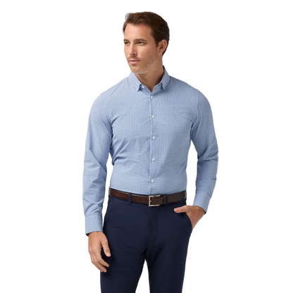 Leeward LS Dress Shirt - Midnight Navy Sam Plaid