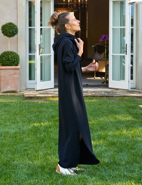 James Hooded Cape Dress