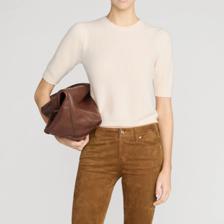 Gathered Honeycomb Sweater