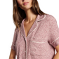 Gisele Printed Relaxed Short PJ Set - Animal Instinct Woodrose | Ivory