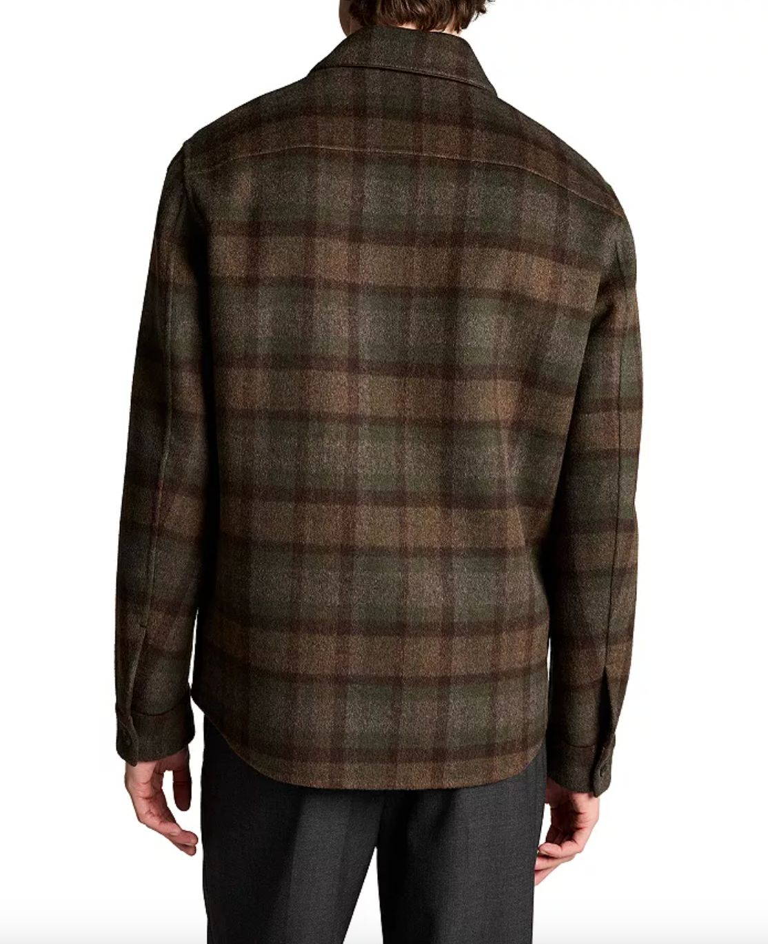 Plaid Splittable Shirt Jacket