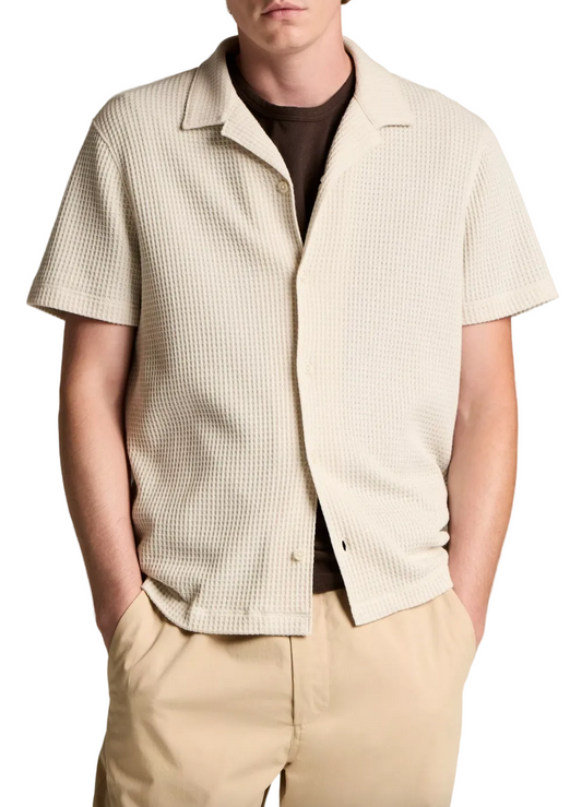 Macro Waffle S/S Button Down Cabana
