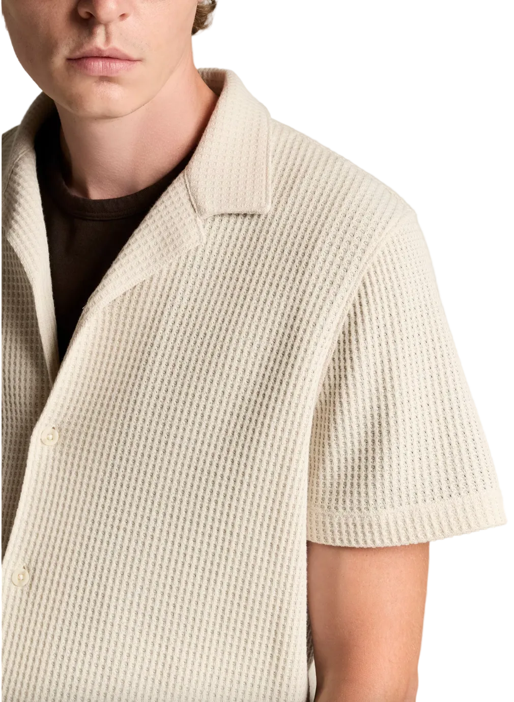 Macro Waffle S/S Button Down Cabana