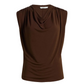 Sleeveless Draped Cowl Neck