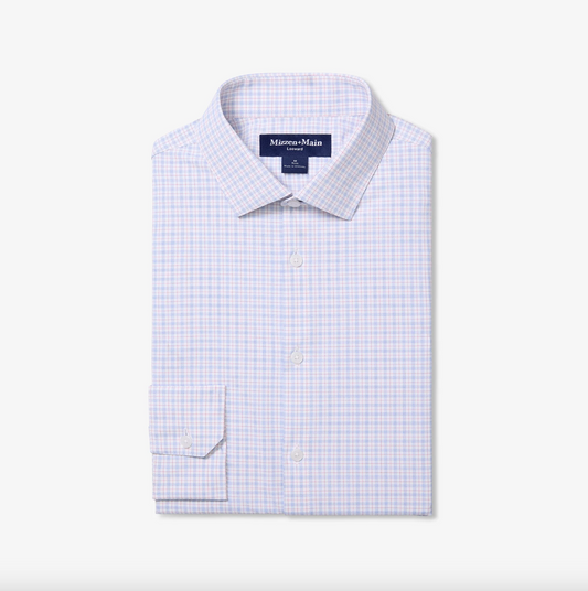 Leeward LS Dress Shirt - Skyline Blue Austin Plaid