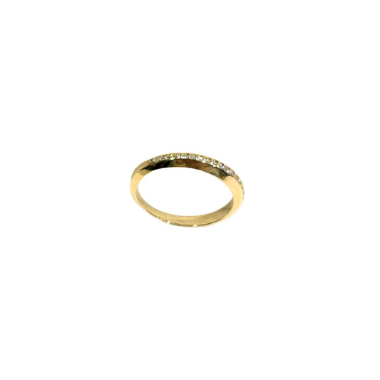Sphere Natural Diamond Stacking Band - Yellow Gold
