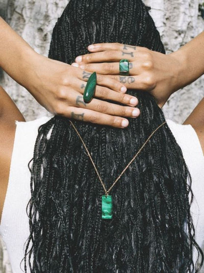 Stone Tag Necklace