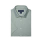 Halyard SS Dress Shirt - Pale Green Dot Stripe