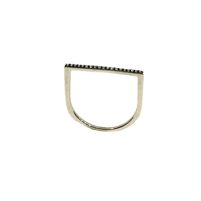 Thin Diamond Bar Stack Ring - WG