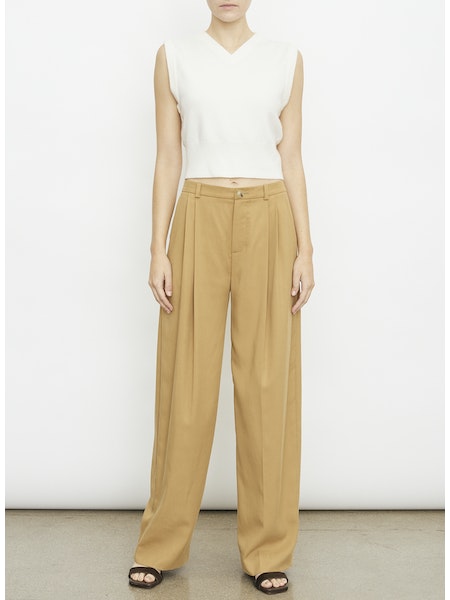 Drop Waist Pleated Trouser