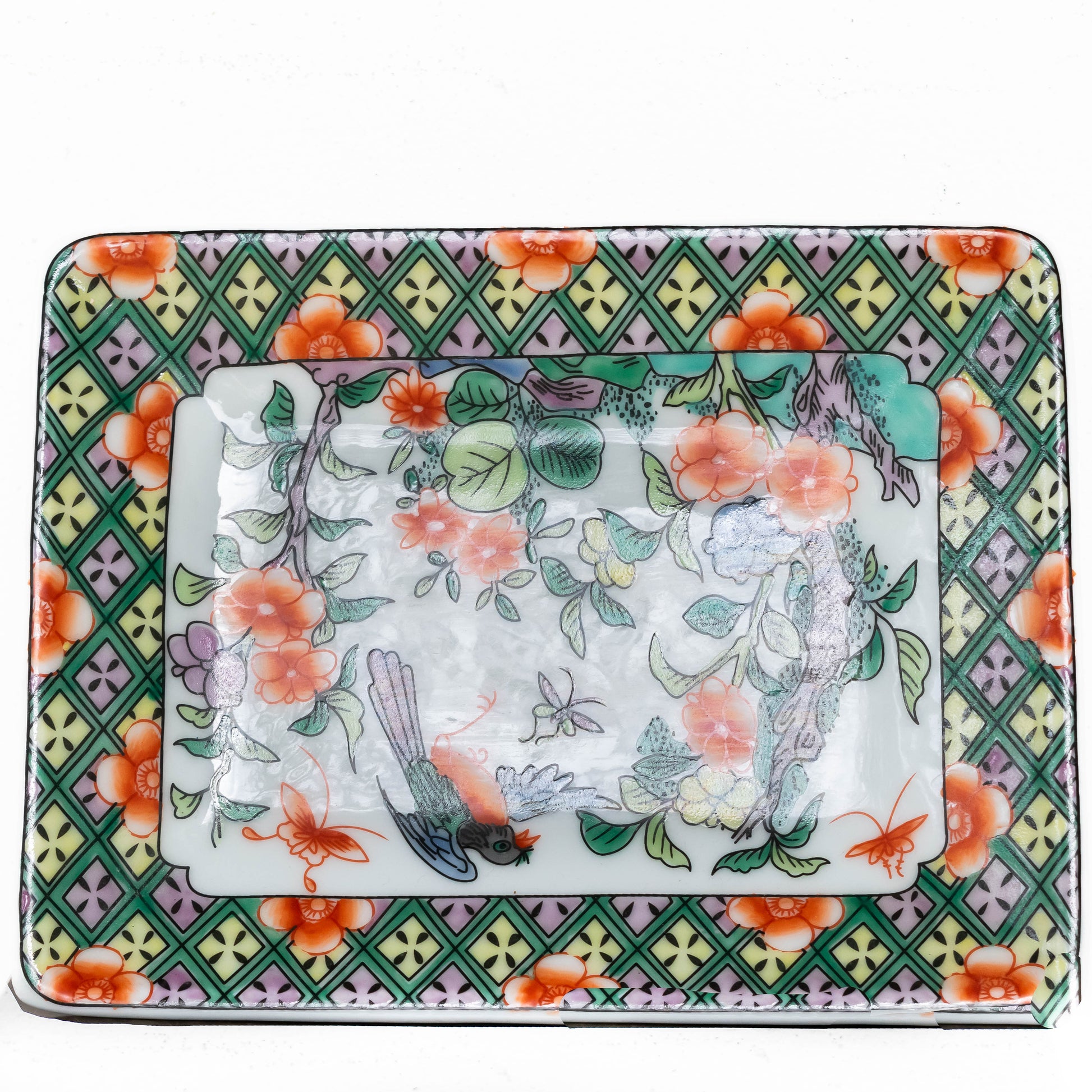 Key Tray - 7.5" - Bird & Flowers