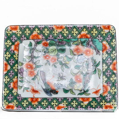 Key Tray - 7.5" - Bird & Flowers