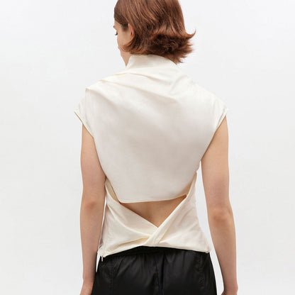 Stretch Cotton rouched shirt