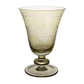 8 oz. Stemmed Wine Glass with Etched Botanicals - Green