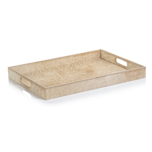 Corviglia Hair On Hide Leather Serving Tray