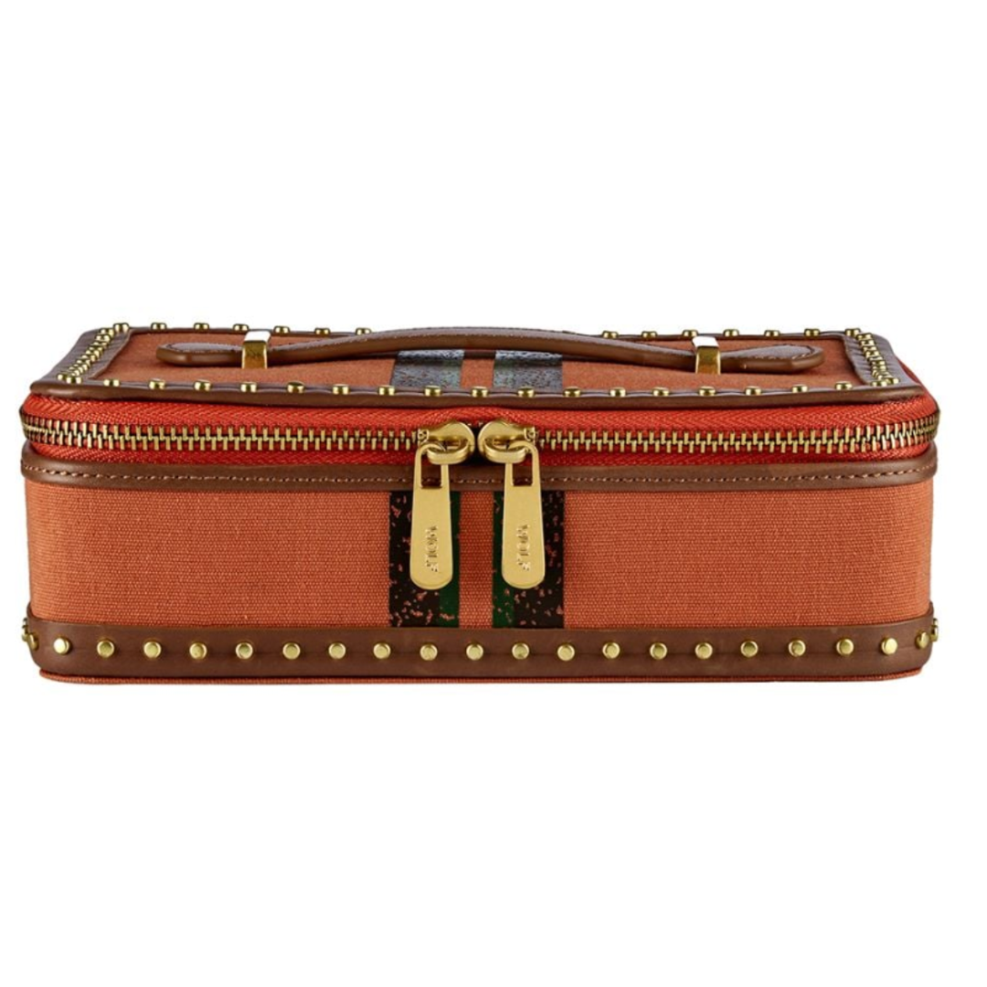 Ida Travel Zip Jewelry Case - Orange