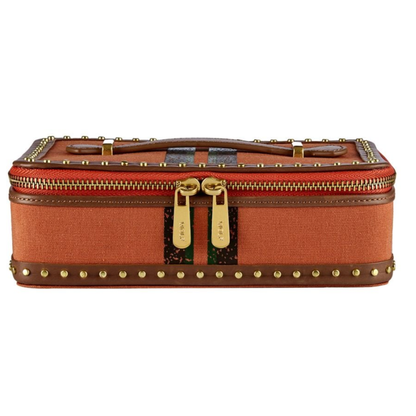 Ida Travel Zip Jewelry Case - Orange