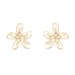 White Erine Flower Stud Earrings