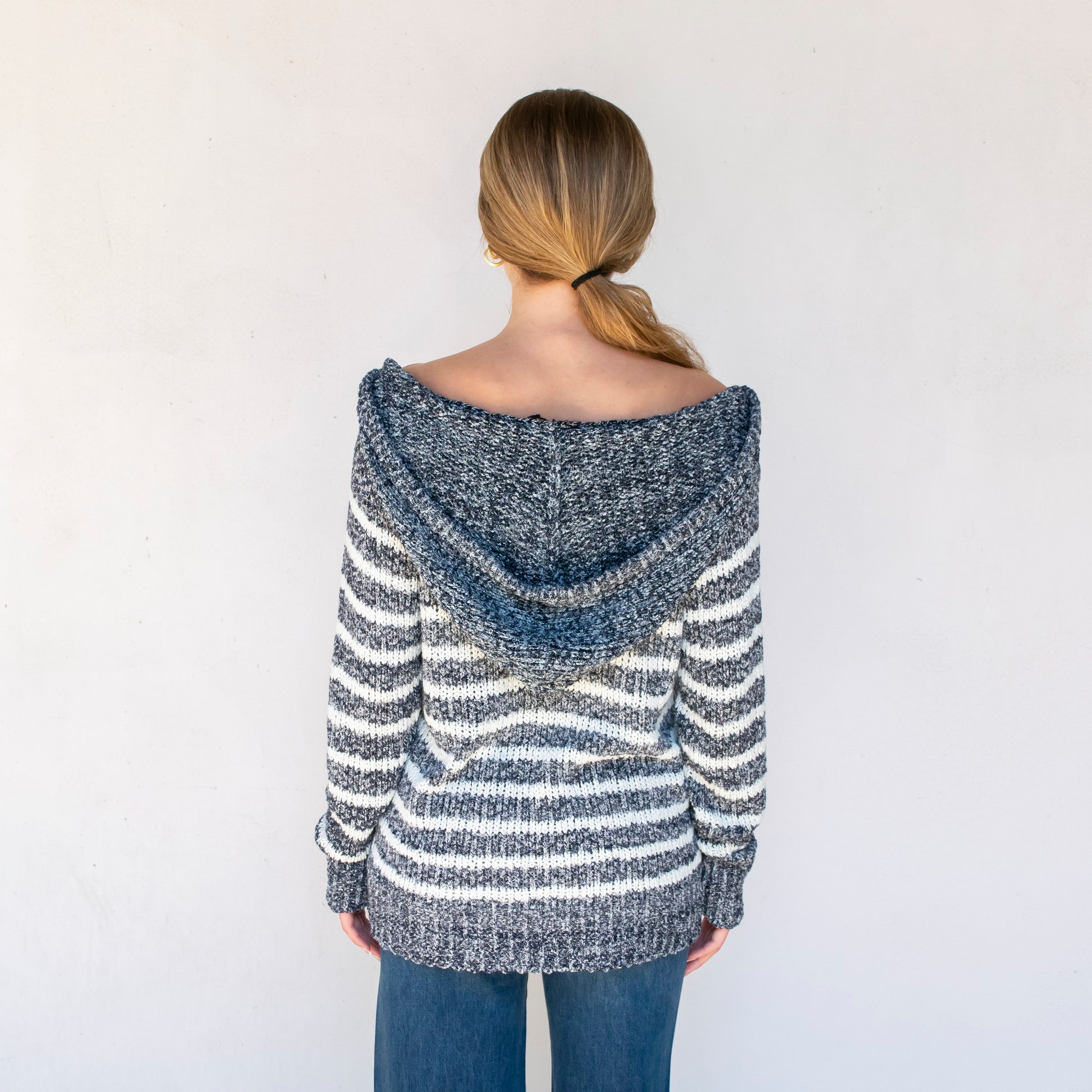 Speckled Striped Hoodie