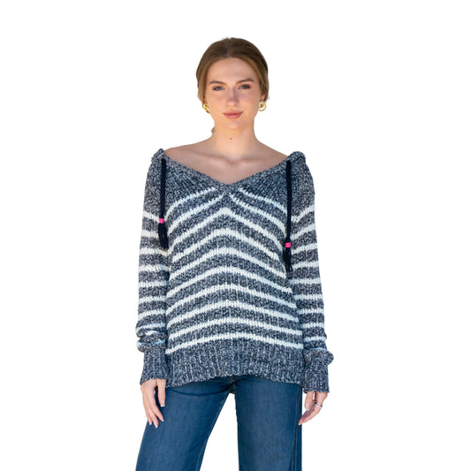 Speckled Striped Hoodie