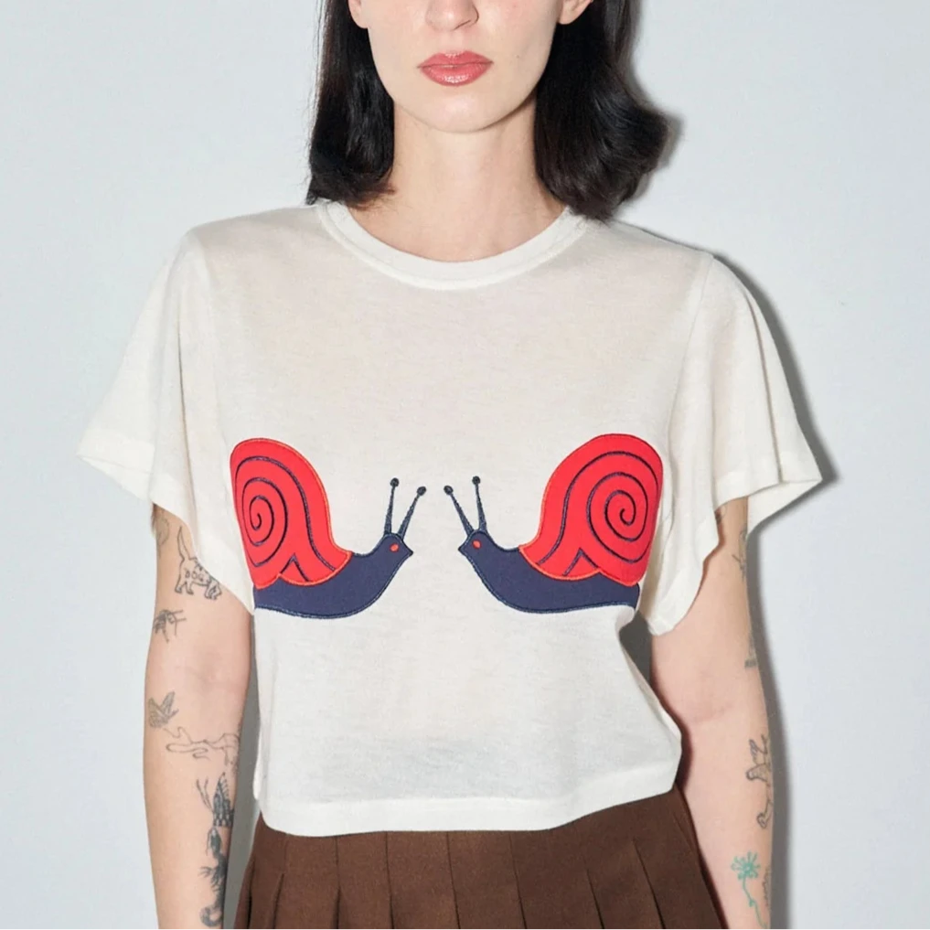 Snail Wool Blend Tommy Tee