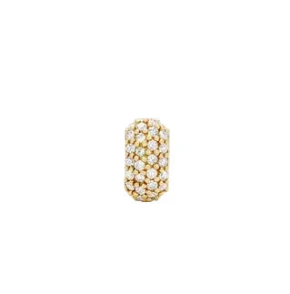 Wide Pavé Diamond Bead