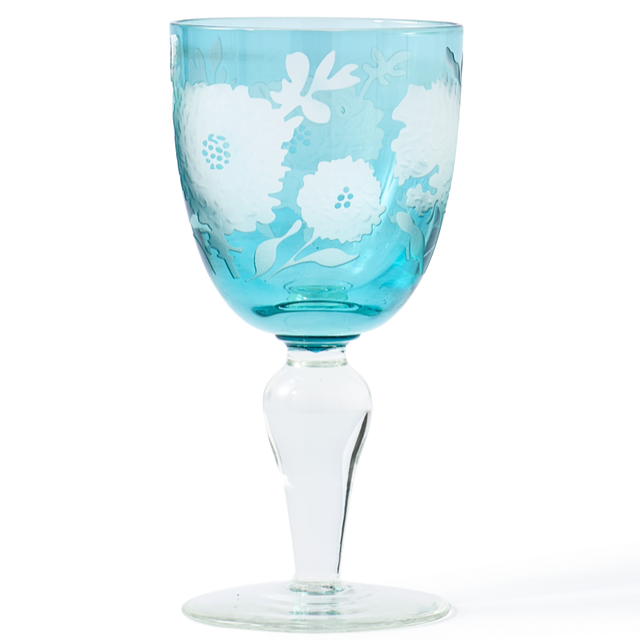 Peony Wine Glass