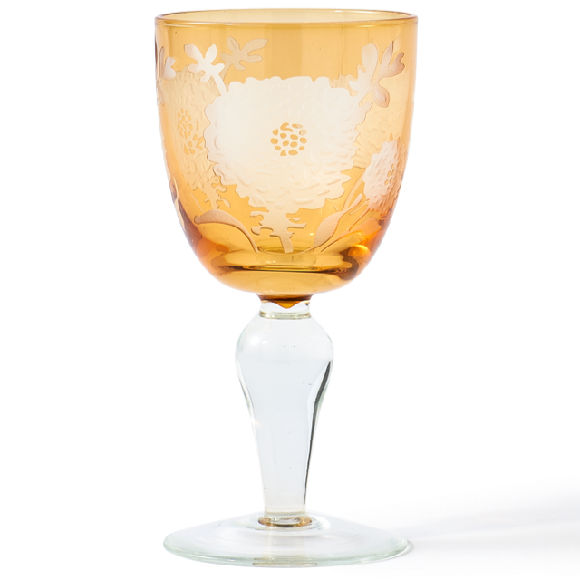Peony Wine Glass