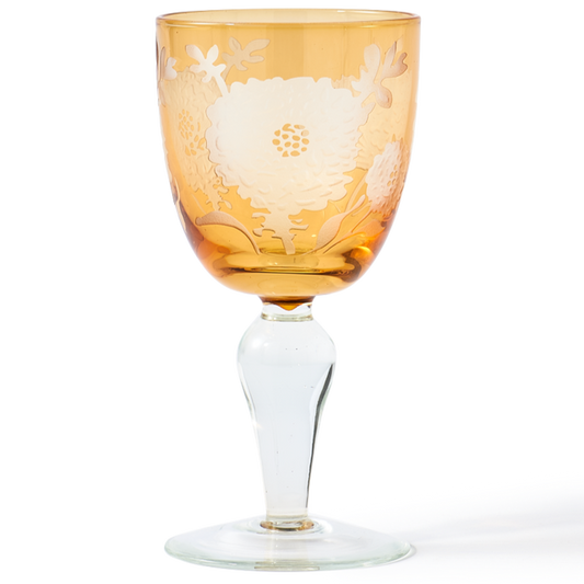 Peony Wine Glass