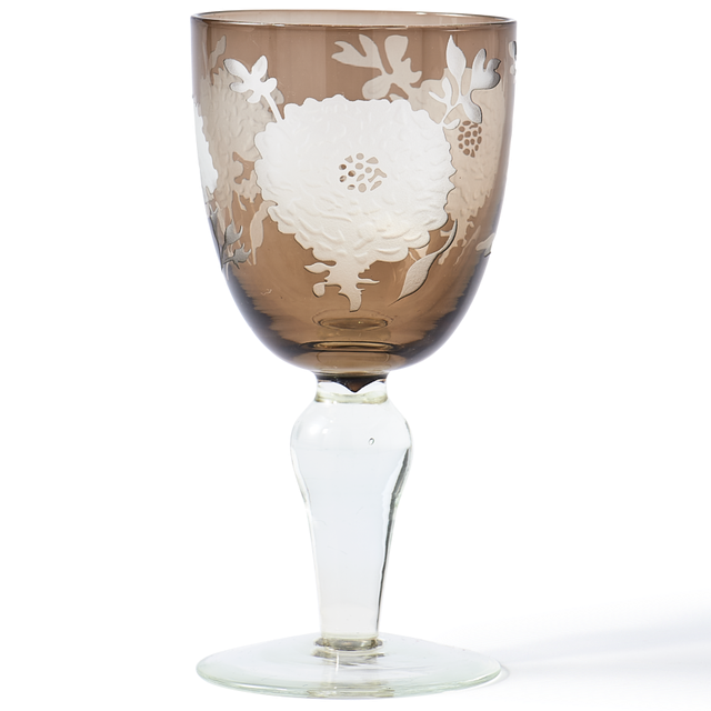 Peony Wine Glass
