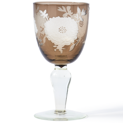Peony Wine Glass