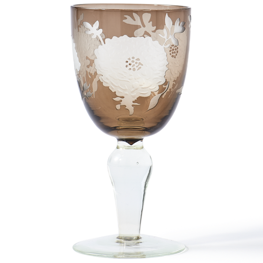Peony Wine Glass