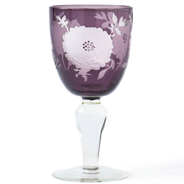 Peony Wine Glass