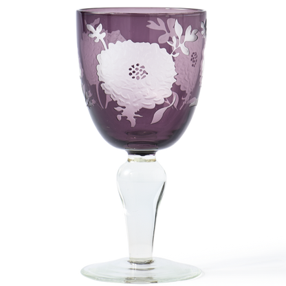 Peony Wine Glass