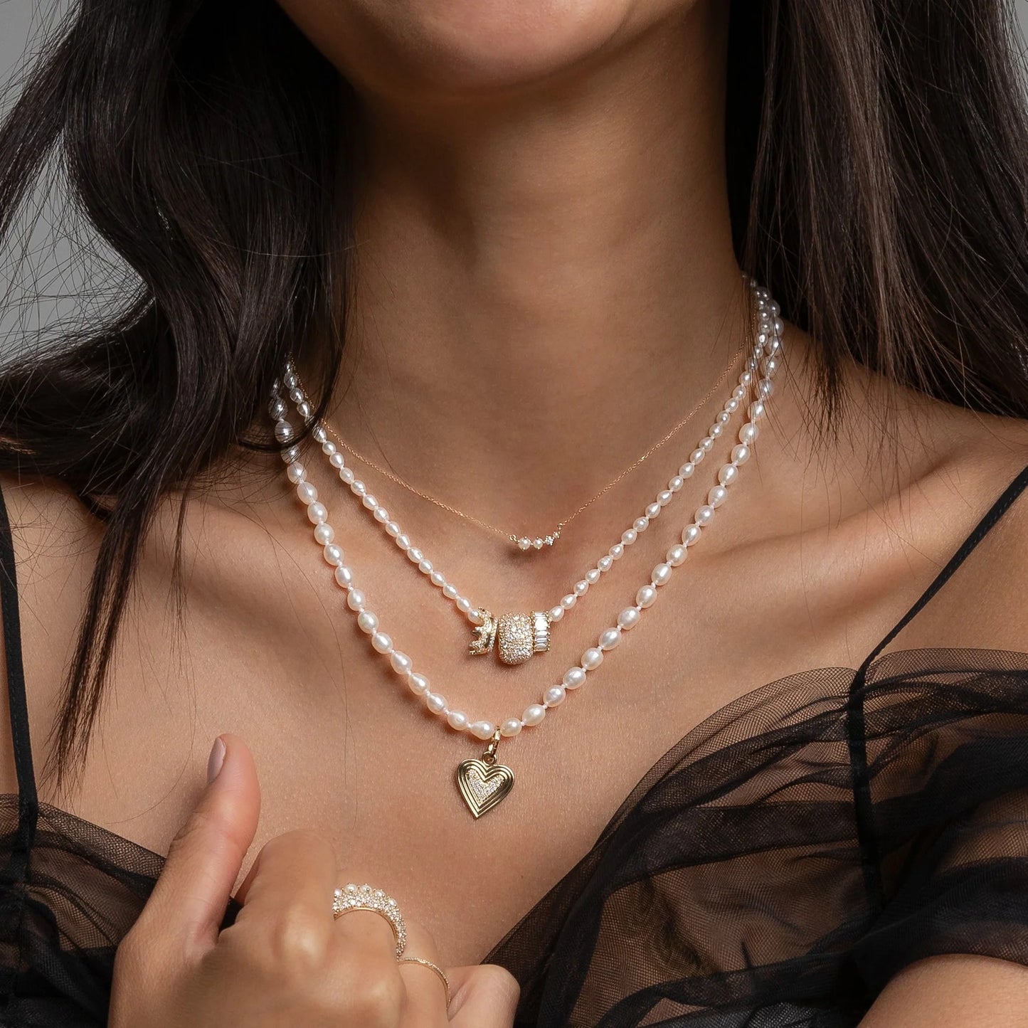 Groovy Make Your Move Pavé Heart Hinged Charm