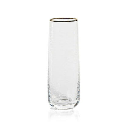 Negroni Hammered Glasses with Gold Rim