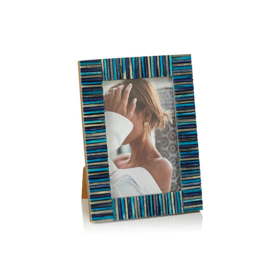 4x6 Multi-Color Blue Bone Photo Frame