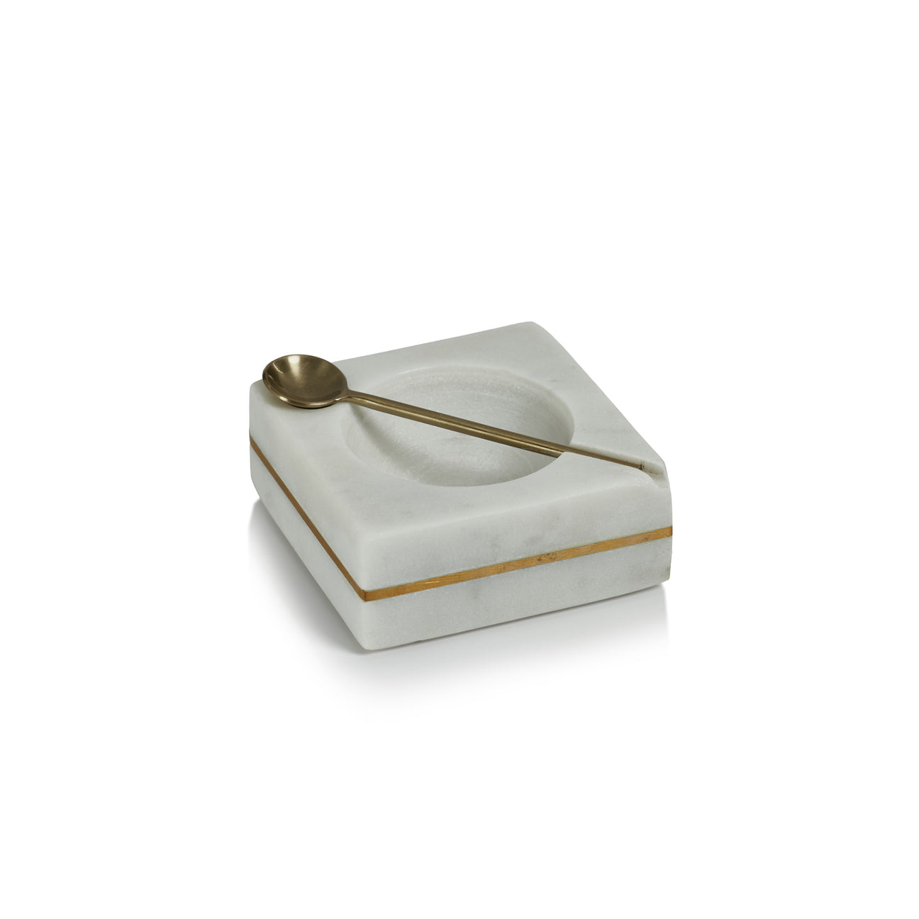 Marble Square Salt & Pepper Bowl - White