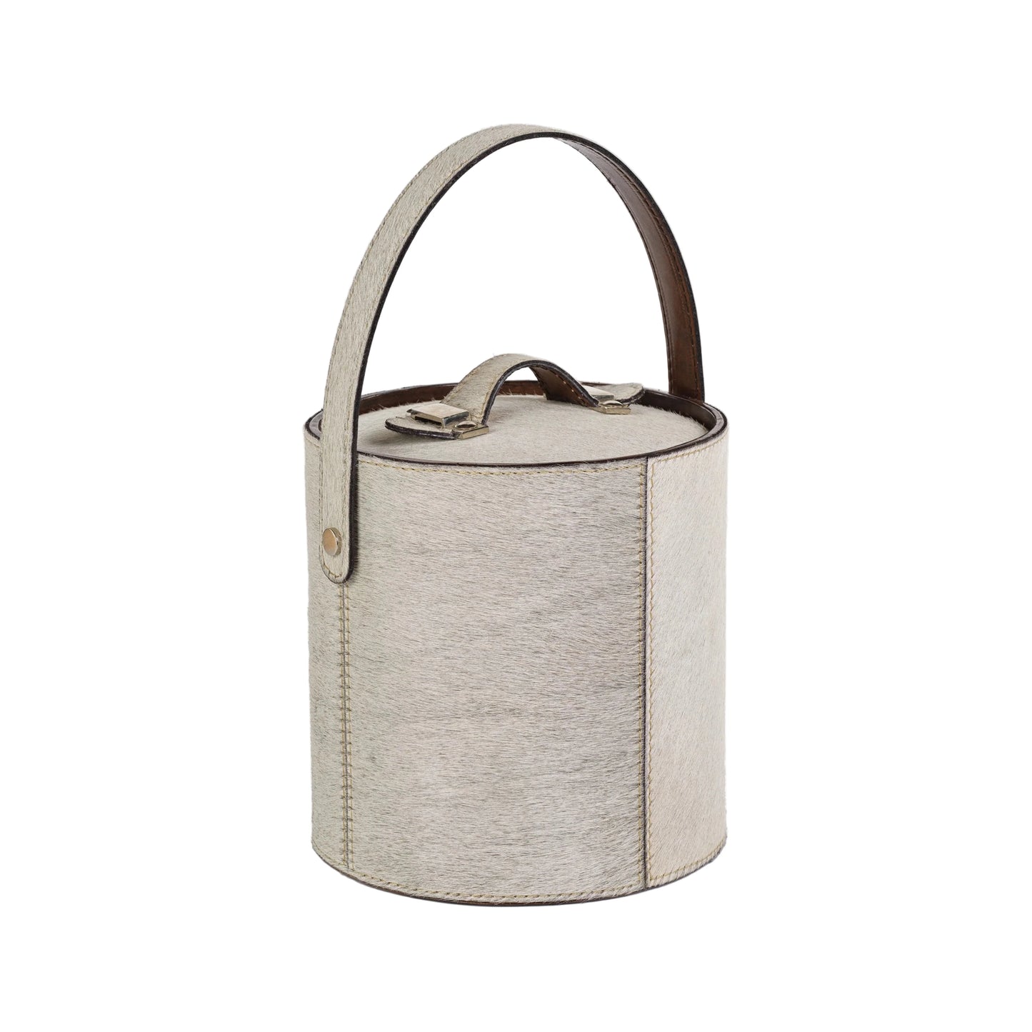 St. Moritz Hair On Hide Leather Insulated Ice Bucket