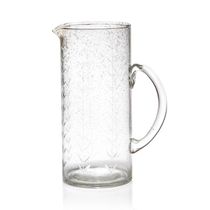 Tuscan Handmade Etched Glass - Pitcher