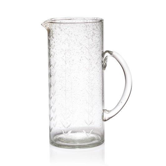 Tuscan Handmade Etched Glass - Pitcher