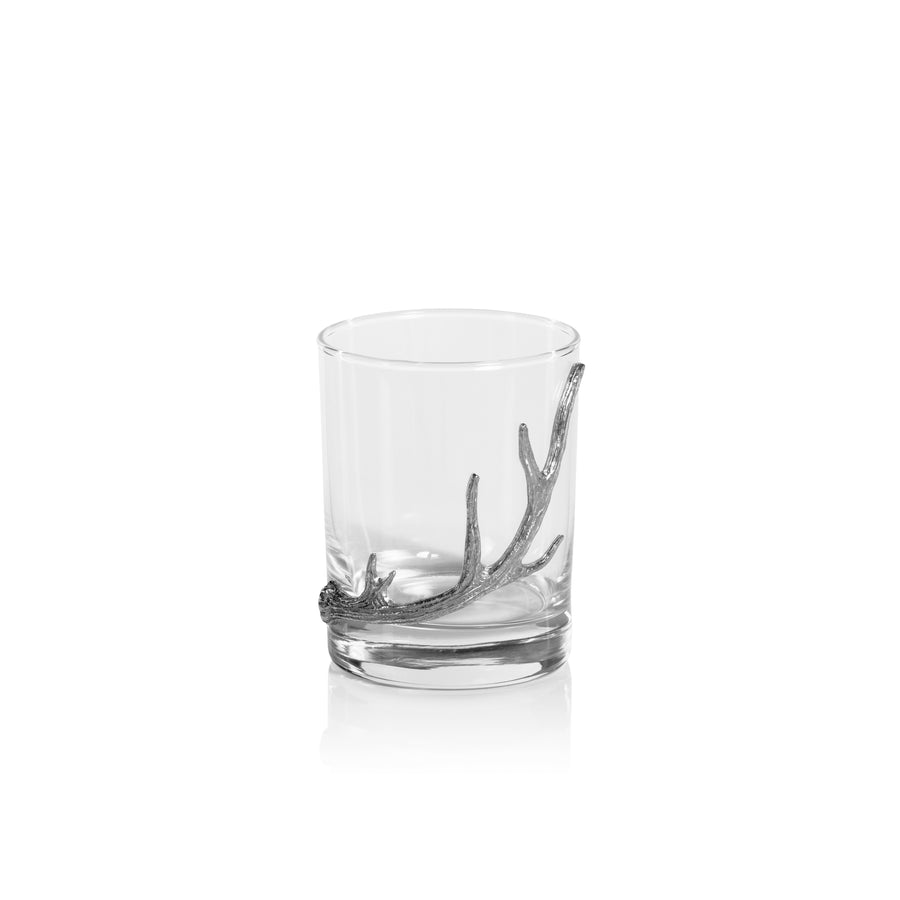 Davos Rock Glass w/ Pewter Antler