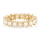 Pearl + Diamond Rounds Eternity Ring