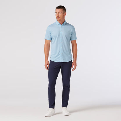 Halyard Short Sleeve Dress Shirt - Light Blue Circle Montage