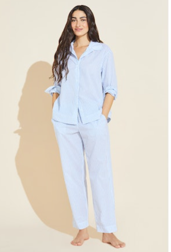 Organic Sandwashed Cotton Long PJ Set