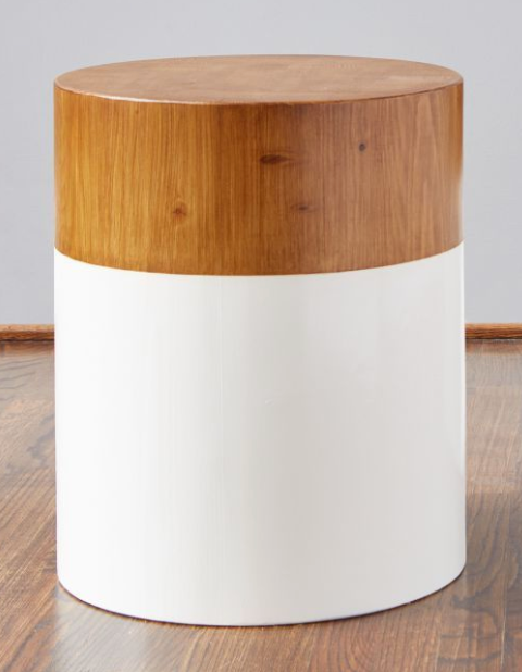 Mod Block Round Stool - White