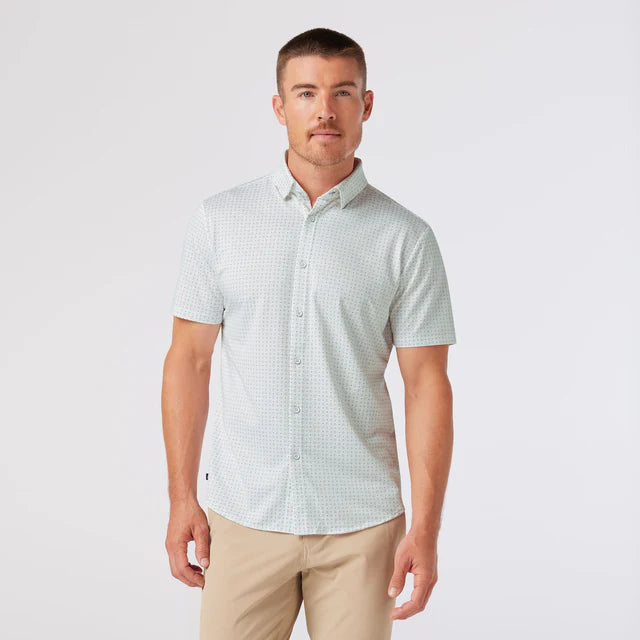 Halyard SS Dress Shirt - Pale Green Pyramid