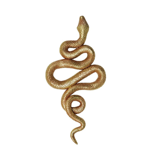 Resin Snake Wall Decor - Gold Finish