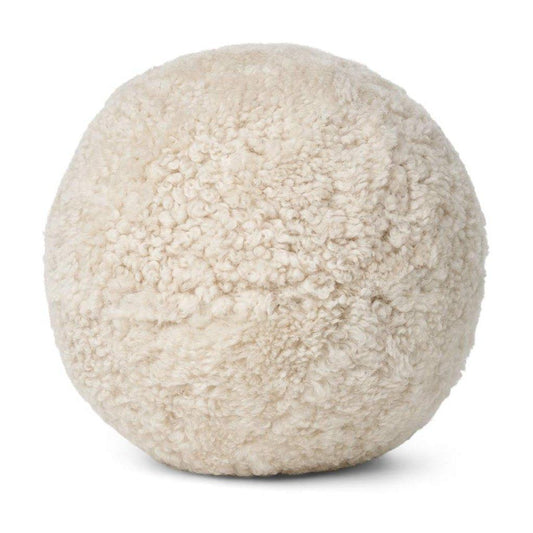 Angelite Round Sheepskin Cushion