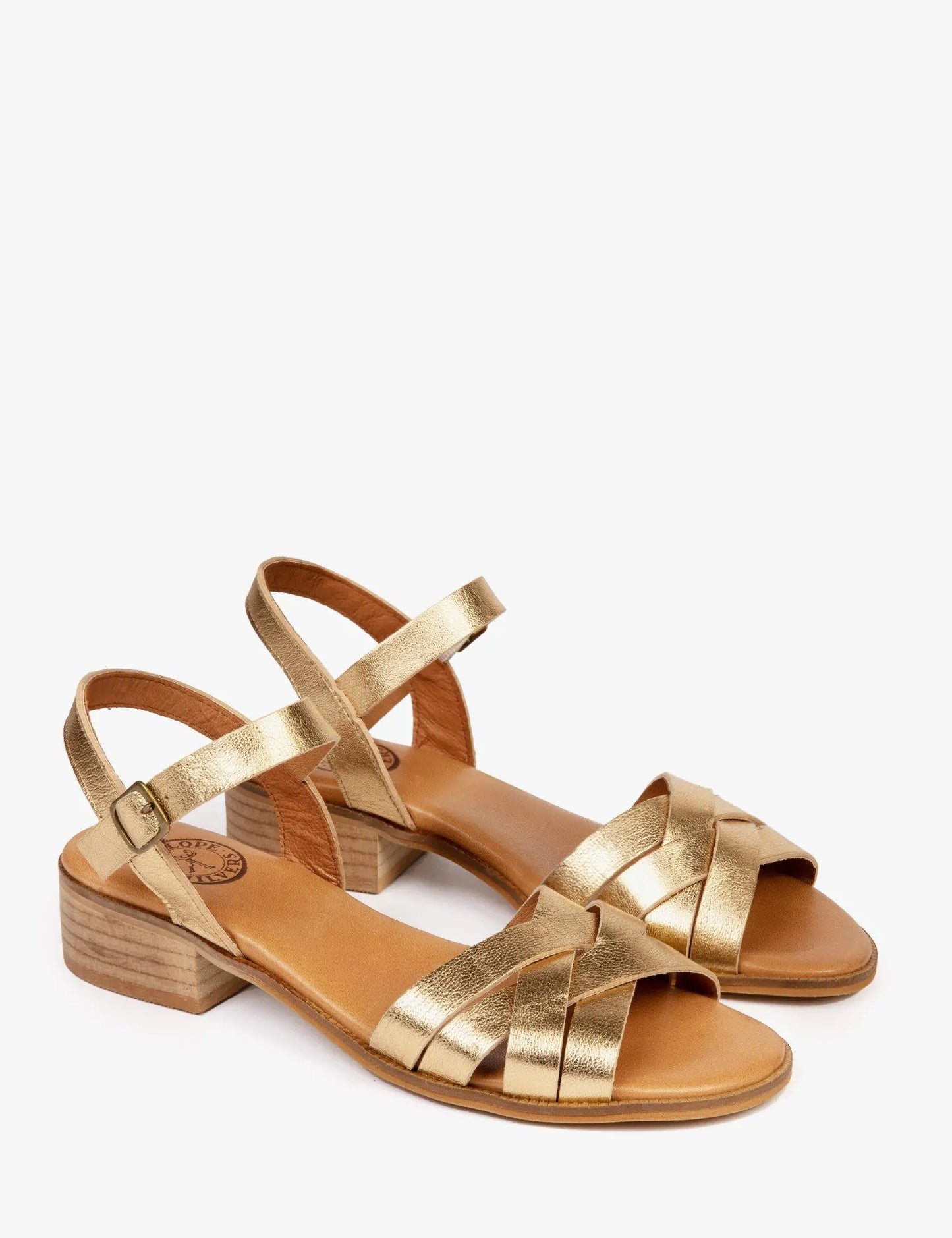 Heeled Shepherdess Leather Sandal